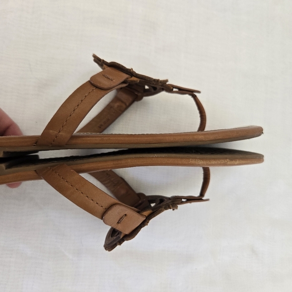 Tory Burch Leather Scalloped Miller Sandals - Picture 11 of 14